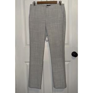 Theory Light Gray Subtle Plaid Print Tennyson Pioneer Dress Pant Size 6